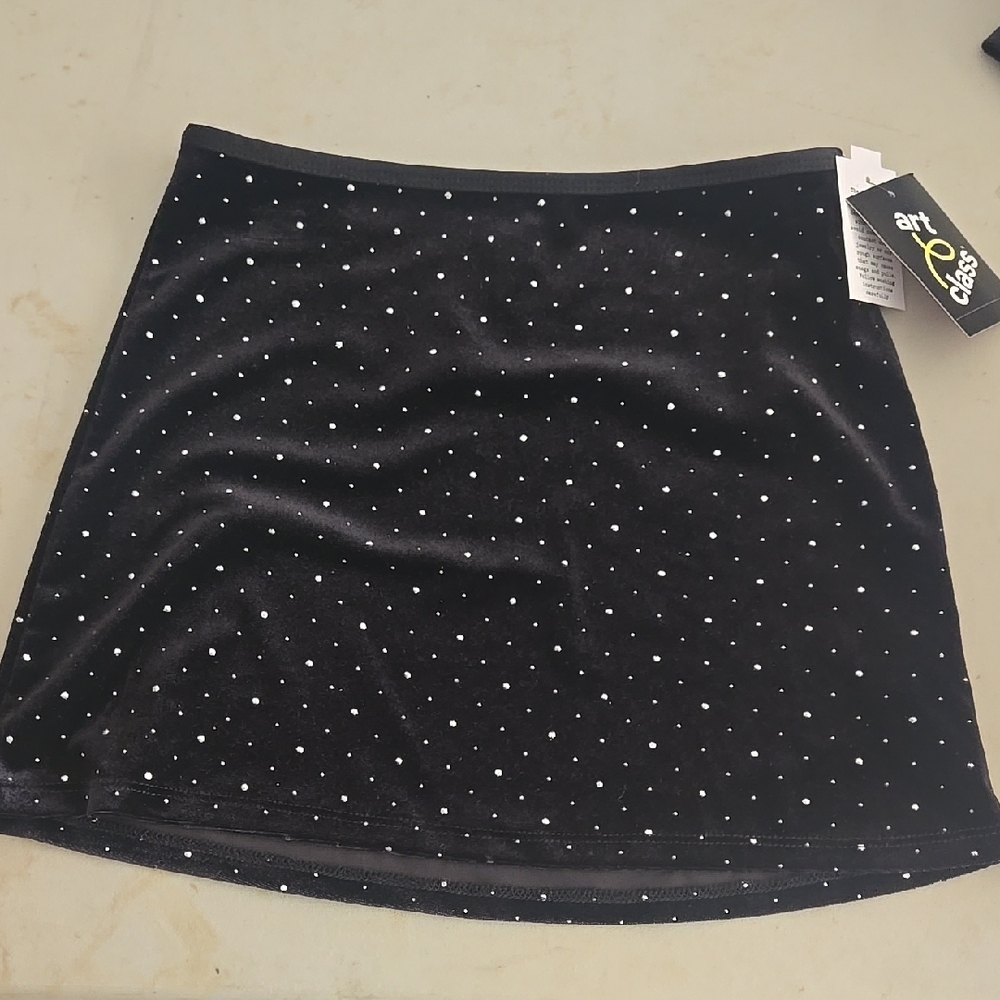 Art Class Black Velvet Skirt